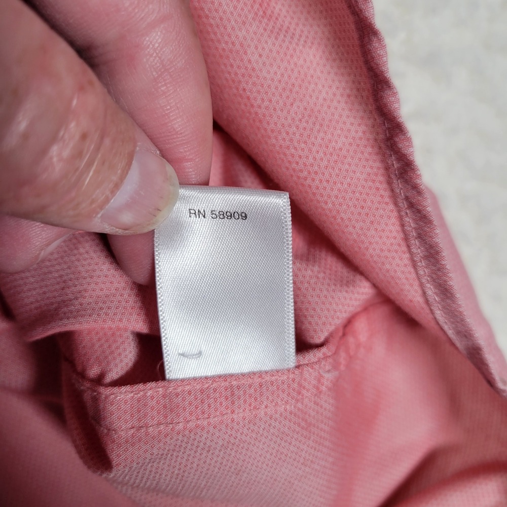 Roundtree & Yorke TravelSmart Shirt Mens XXL Pink Long Sleeve Texture Pocket - Picture 10 of 12